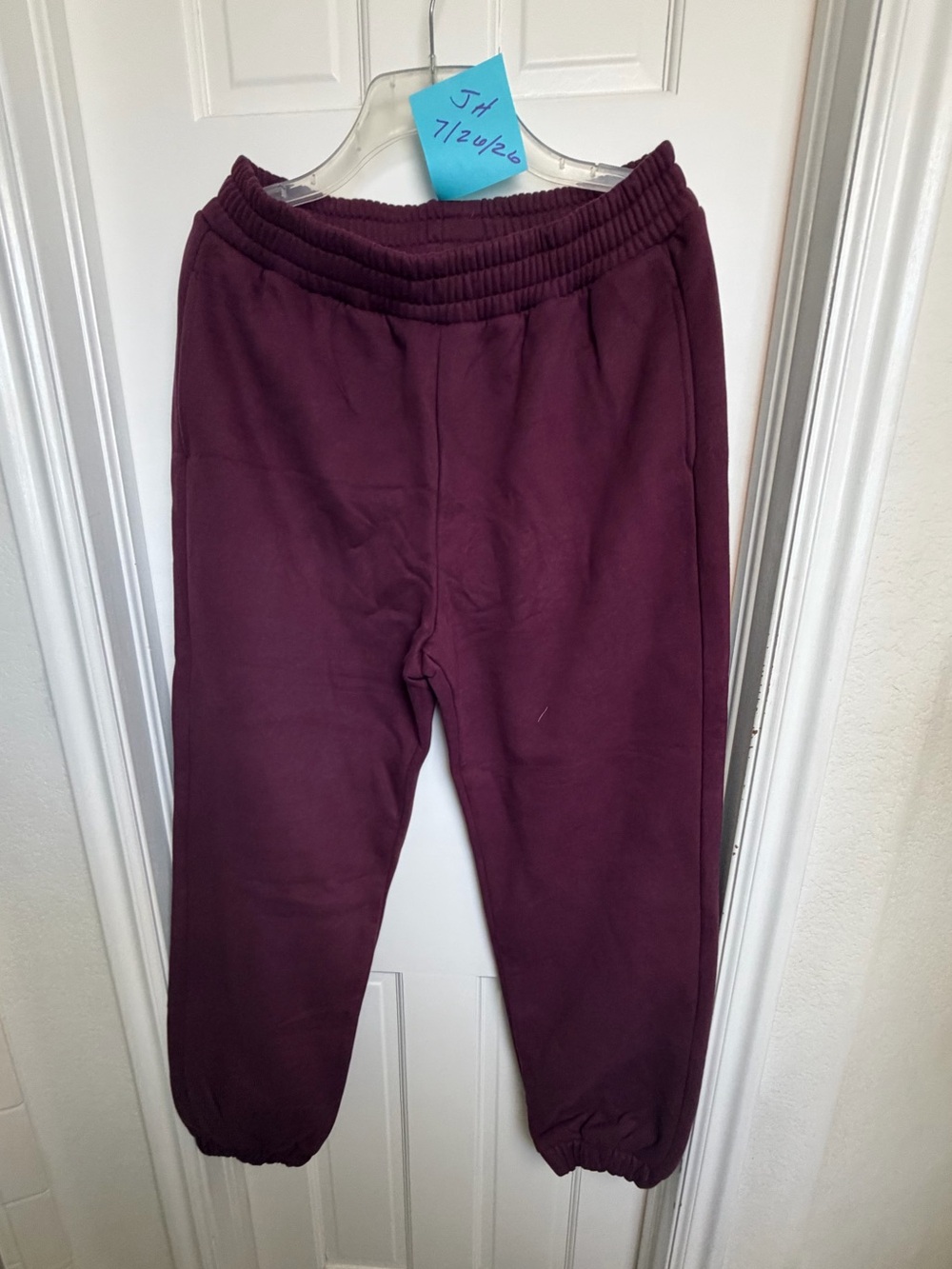 Women Large Confrt Maroon Jogger Sweatpants